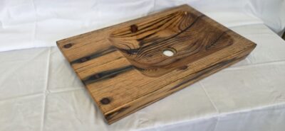 כיור מעוצב מעץ מלא